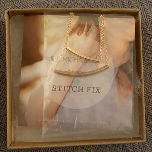 Gold double layer necklace